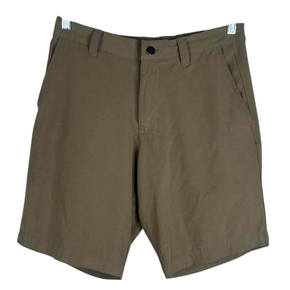 Banana Republic Men's Tan Flat Front Chino Hiking Outdoor Shorts Size 32